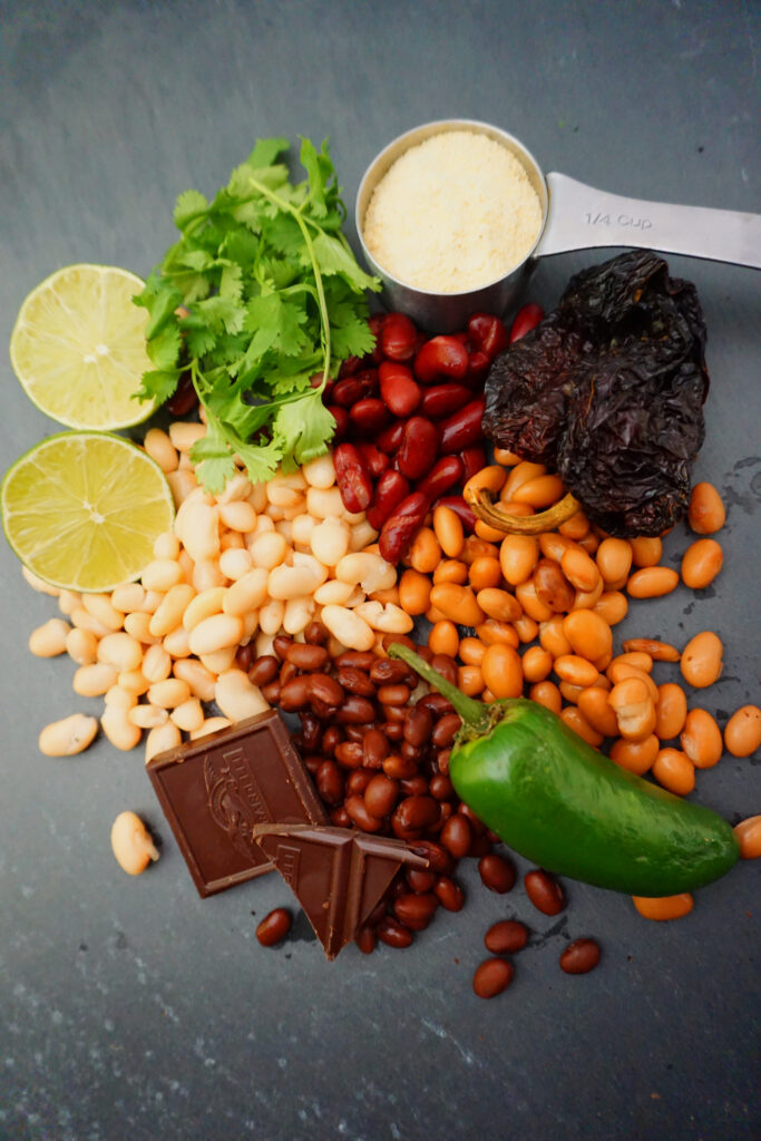 mole-inspired short rib chili with jalapeños, dried ancho chiles and black beans