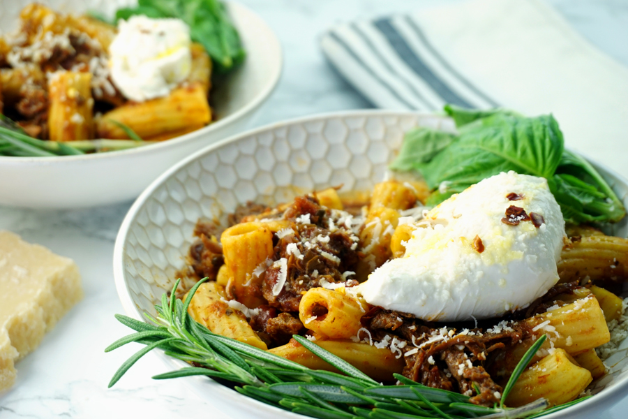 Instant Pot Cabernet-Braised Pot Roast Rigatoni - Frydae