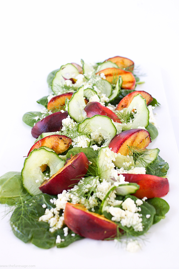 Grilled Peach, Ricotta and Fennel Salad by The Fare Sage