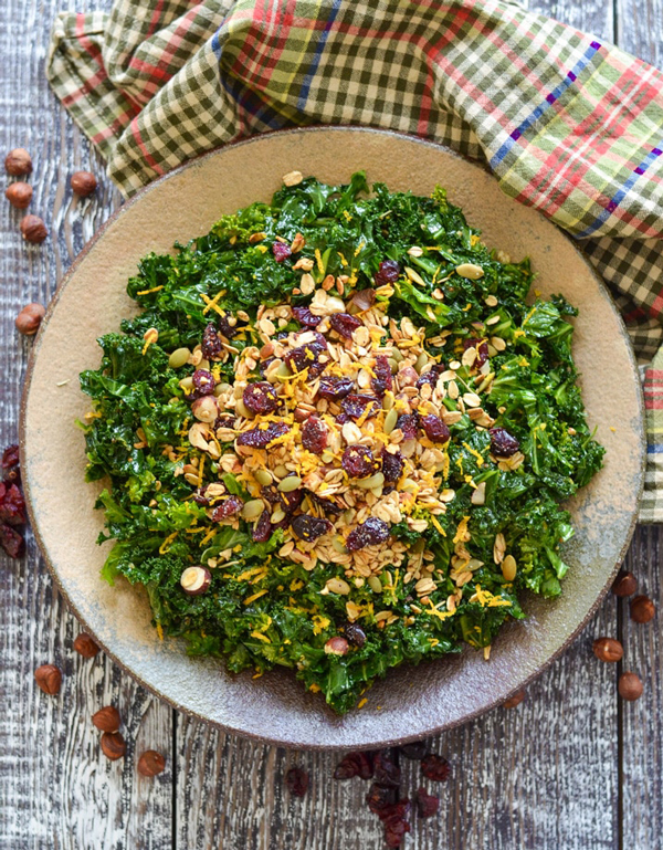 Massaged Kale Salad with Savoury Granola by A Virtual Vegan