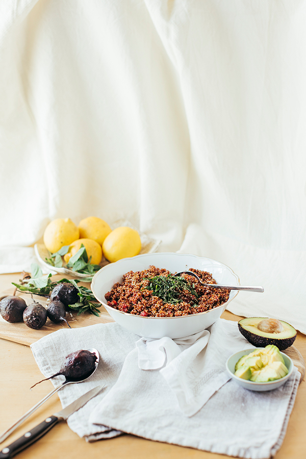 Beets and Raspberry Quinoa Salad by Vegan Art