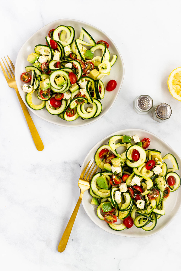 Tomato, Avocado Zucchini Salad by Pass Me Some Tasty