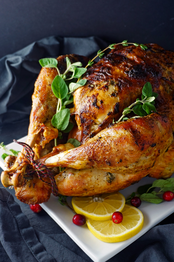 The Best Thanksgiving Turkey  Mayo-Rubbed Turkey with Lemon & Herbs