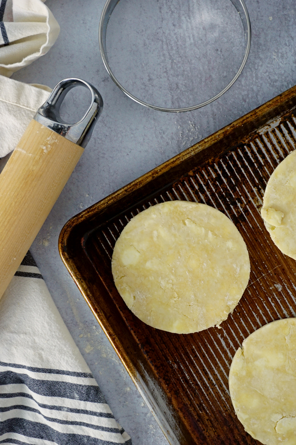 homemade pie crust cut into 5-inch circles for individual shepherd's pies