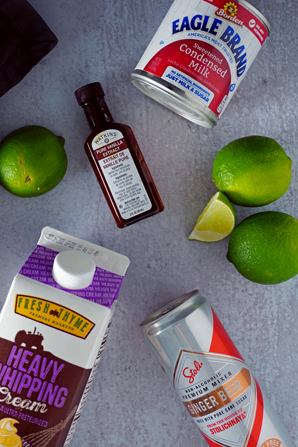 ingredients for making moscow mule ice cream